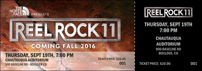 Reel Rock 11 Event Ticket Product Front